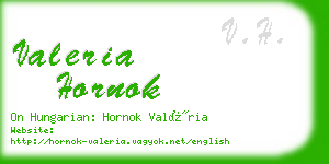 valeria hornok business card